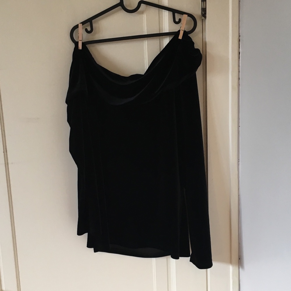 Velvet off shoulder top